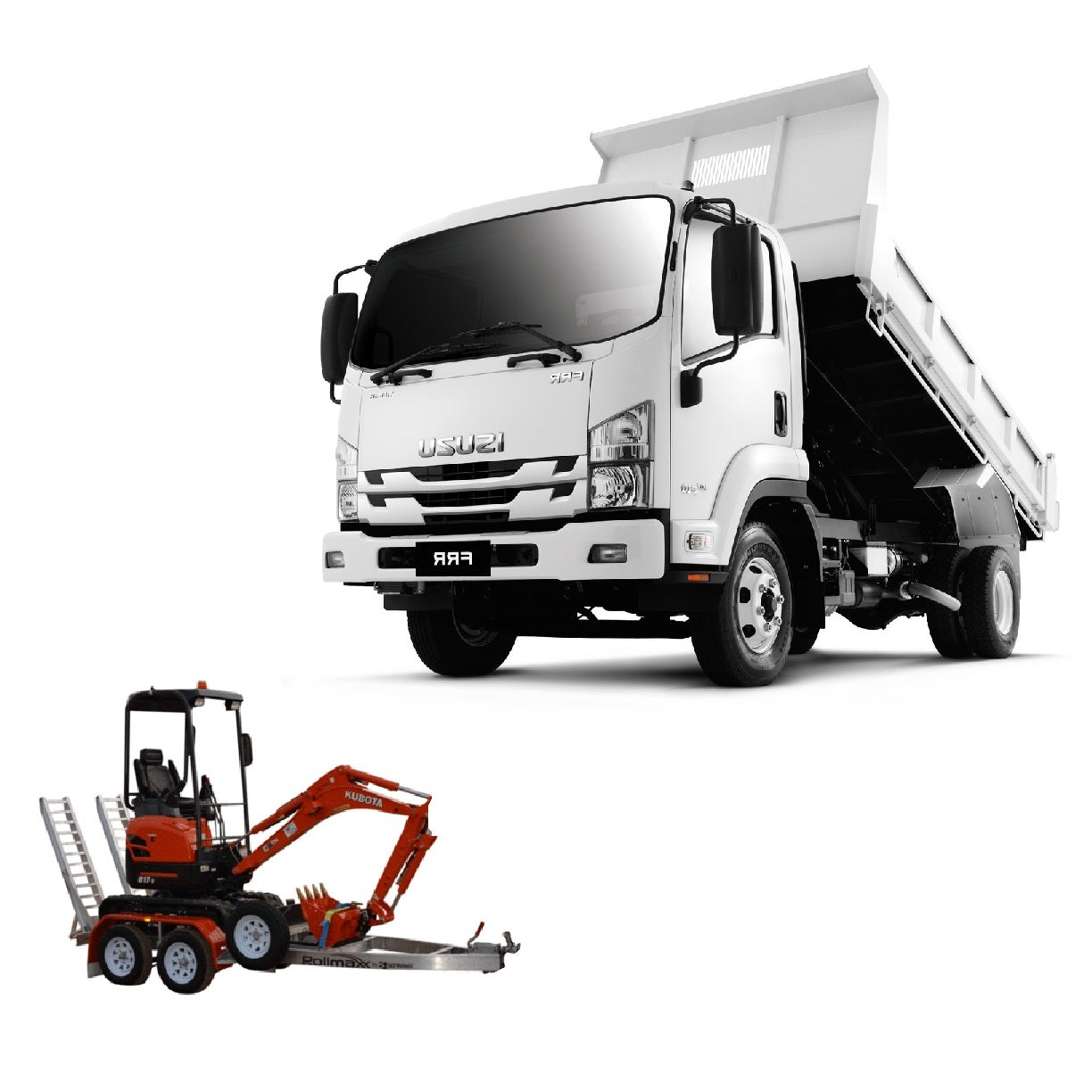 Tipper Truck 3.5T & Excavator 1.8T package - Mega Hire