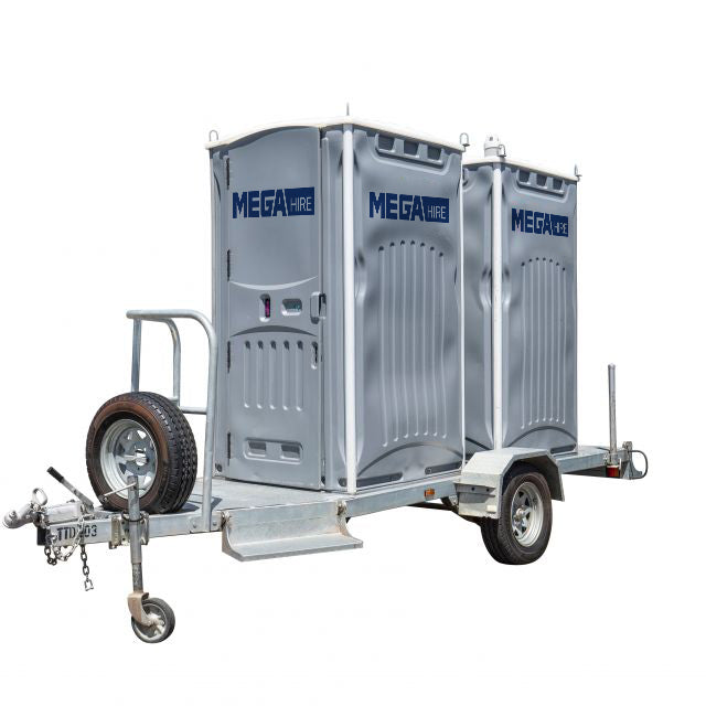 Double Toilet - trailer mounted - Mega Hire