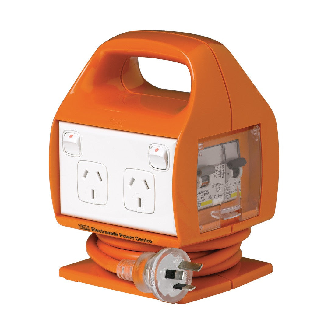 Power distribution board with RCD - 4 x 15A single phase - Mega Hire