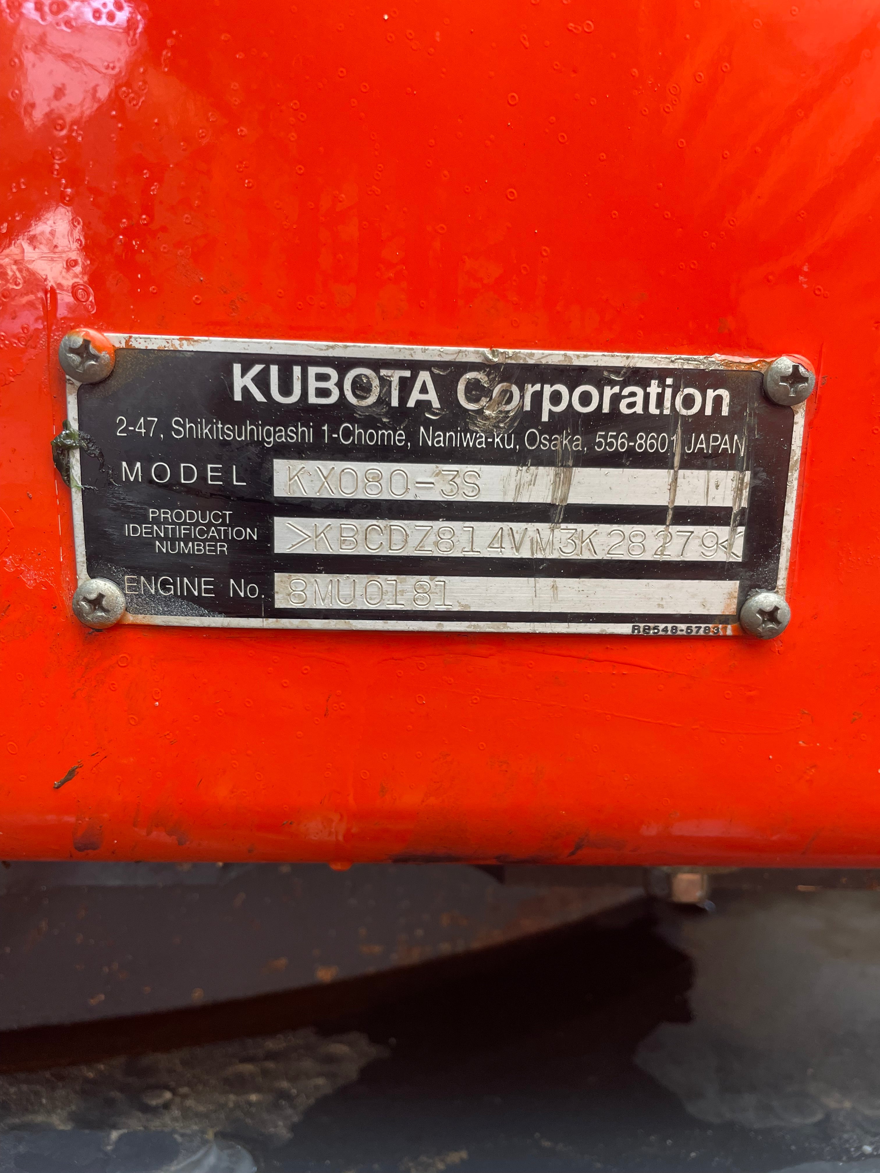 2022 Kubota KX080-3