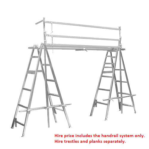 Trestle Hand Rail - Single Bay - Mega Hire