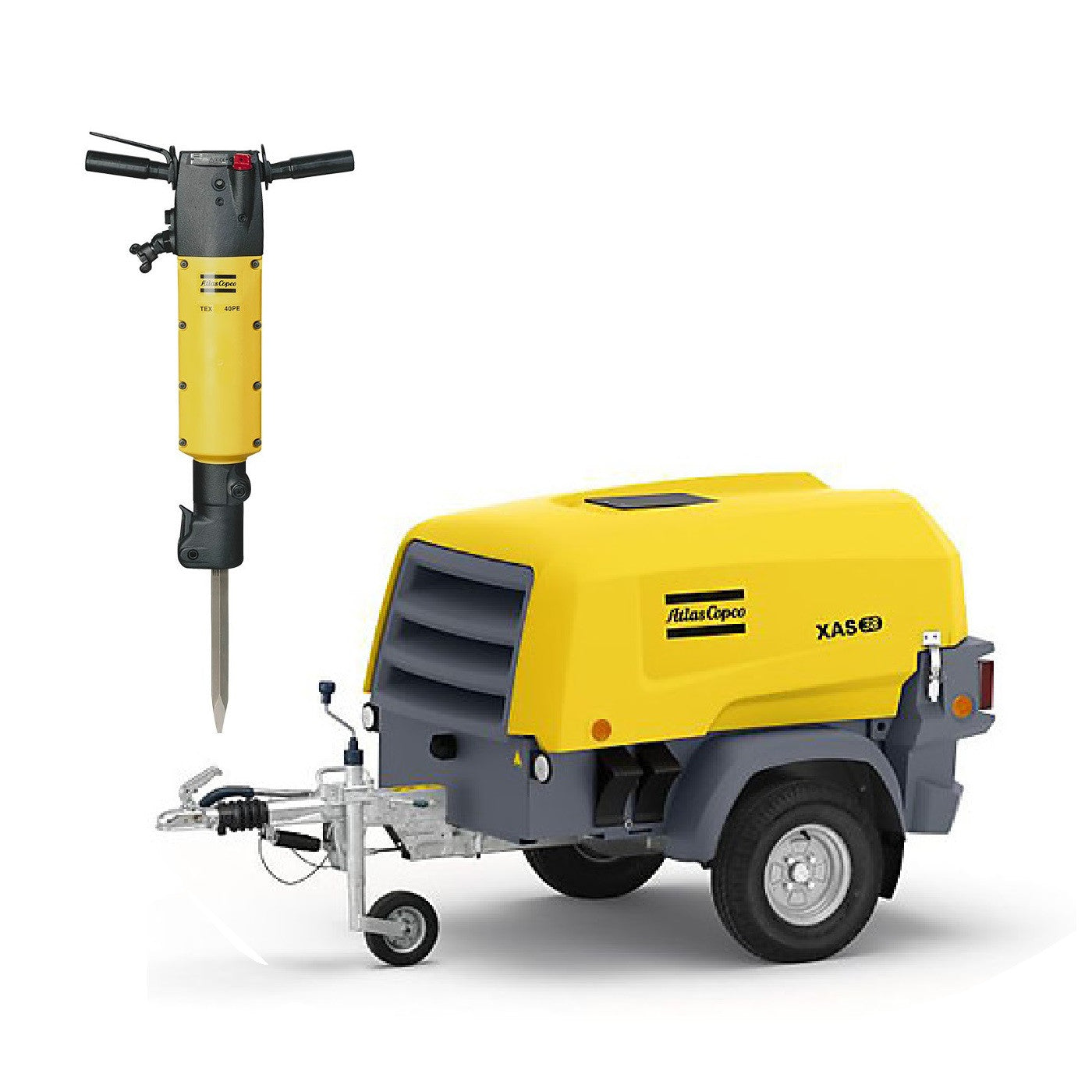 Air compressor 75CFM + 1 Breaker (Package) - Mega Hire