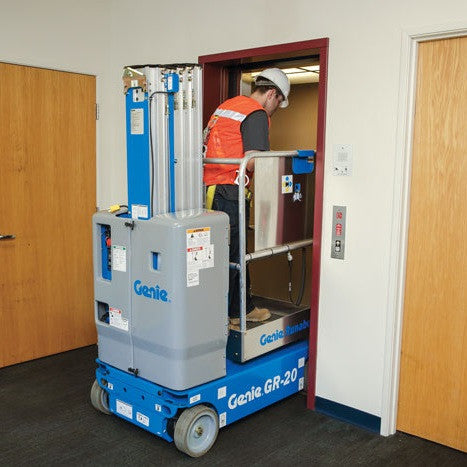 Vertical man lift - 6.0m (20ft) Electric - Mega Hire