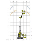 Vertical man lift - 8m (26ft) Electric Haulotte - Mega Hire