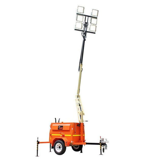 Light Tower - LED 6 head boom lift (Diesel) - Mega Hire