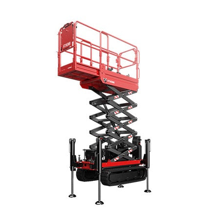 Scissor Lift - 5.8m (19ft) tracked bi-levelling - Mega Hire