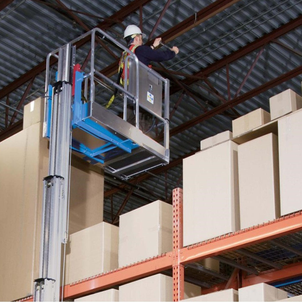 Vertical man lift - 4.5m (15ft) Electric - Mega Hire