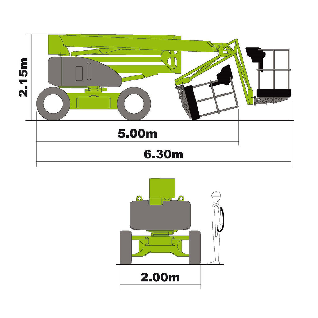 Mobile knuckle boom - 15.5m (51ft) diesel - Mega Hire