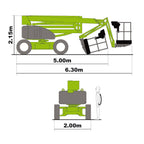 Mobile knuckle boom - 15.5m (51ft) diesel - Mega Hire