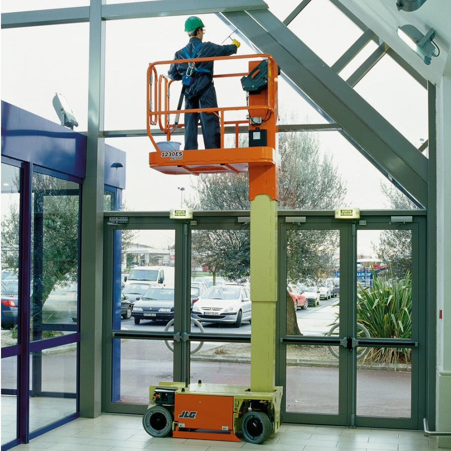 Vertical man lift - 3.7m (12ft) Electric - Mega Hire