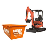 Excavator 1.8T & Skip bin package - Mega Hire
