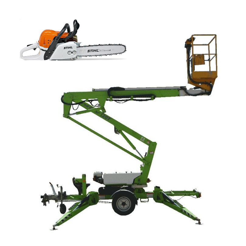Tree lopping package 1 - cherry picker (12m) & Chainsaw - Mega Hire